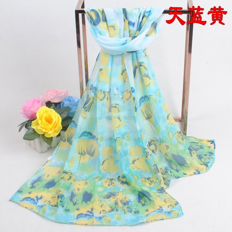 Silk hand painted scarf