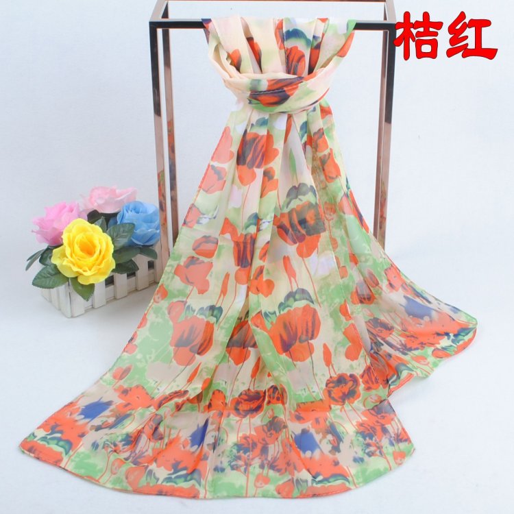 Silk hand painted scarf
