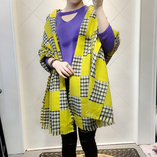 Houndstooth plaid scarf wholesale