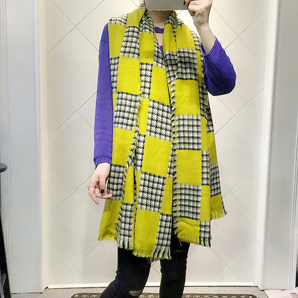 Houndstooth plaid scarf wholesale