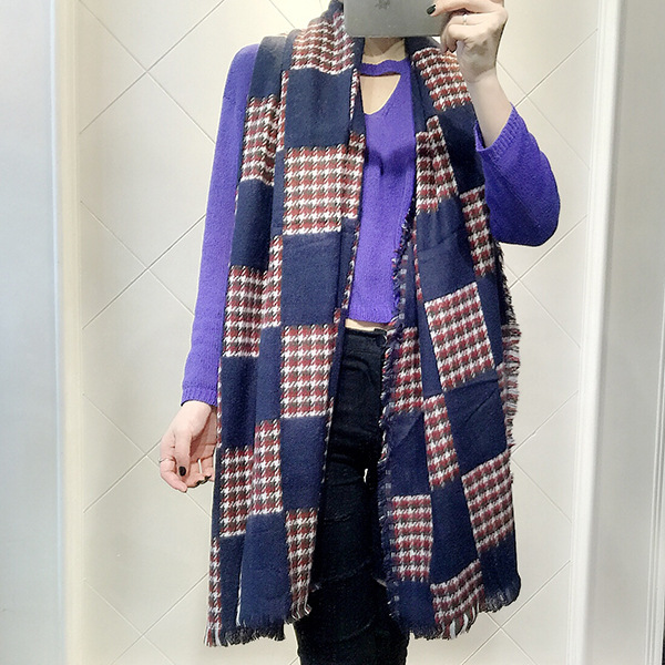 Houndstooth plaid scarf wholesale