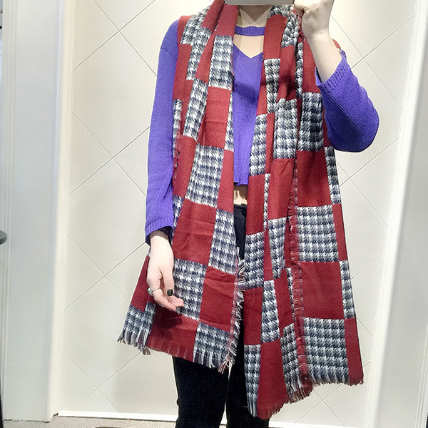 Houndstooth plaid scarf wholesale