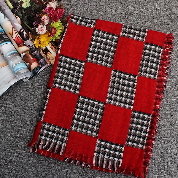 Houndstooth plaid scarf wholesale