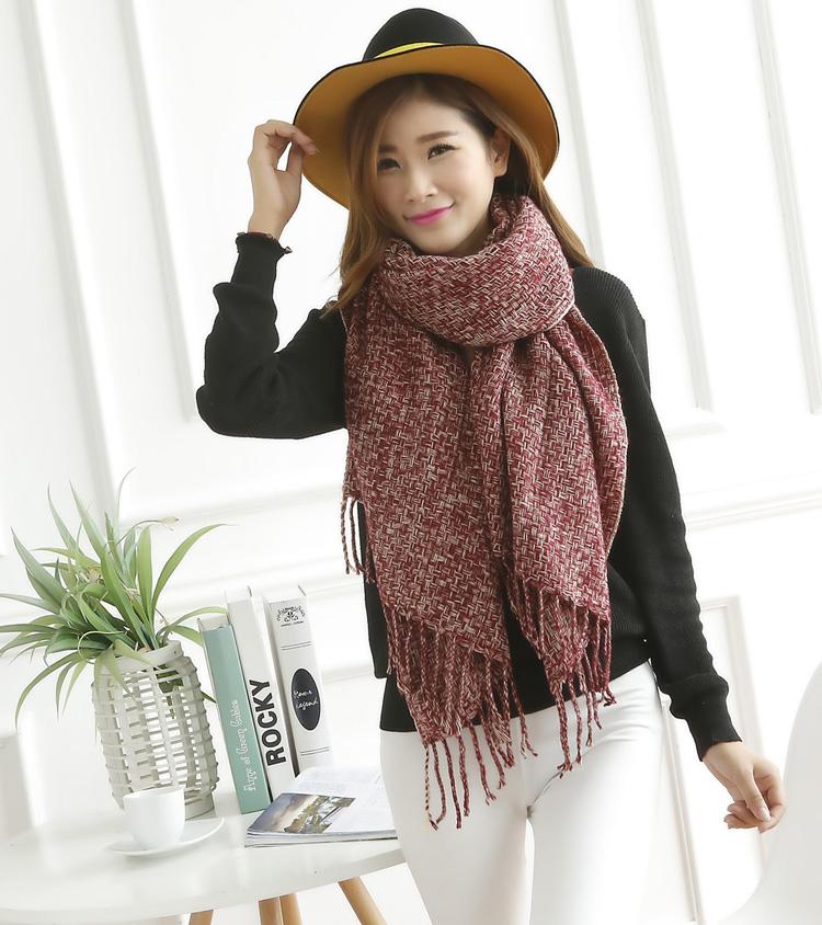 Wholesale fringed cashmere scarf women