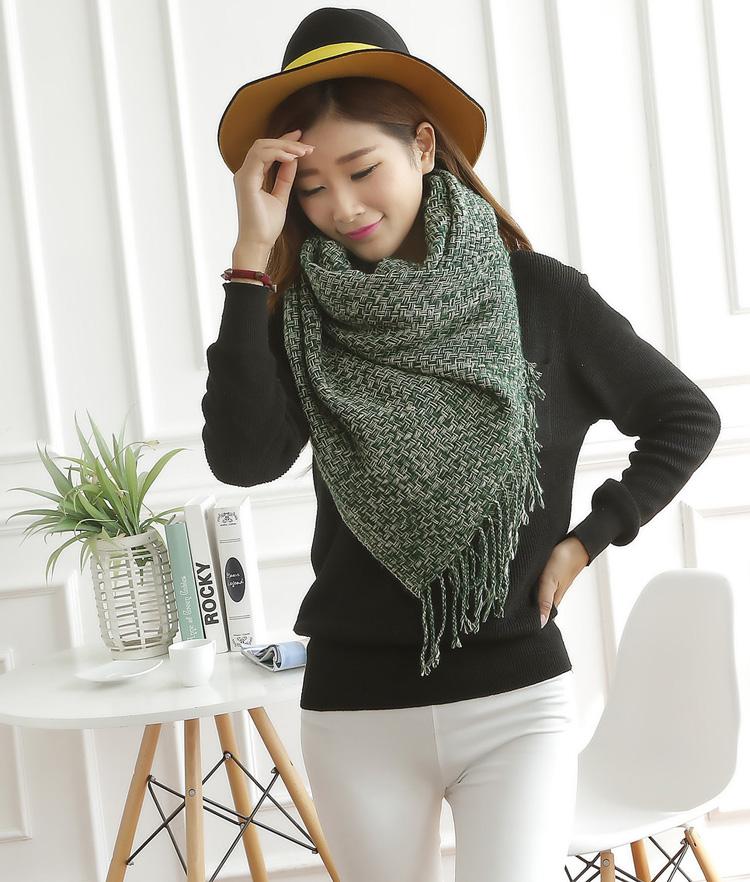 Wholesale fringed cashmere scarf women