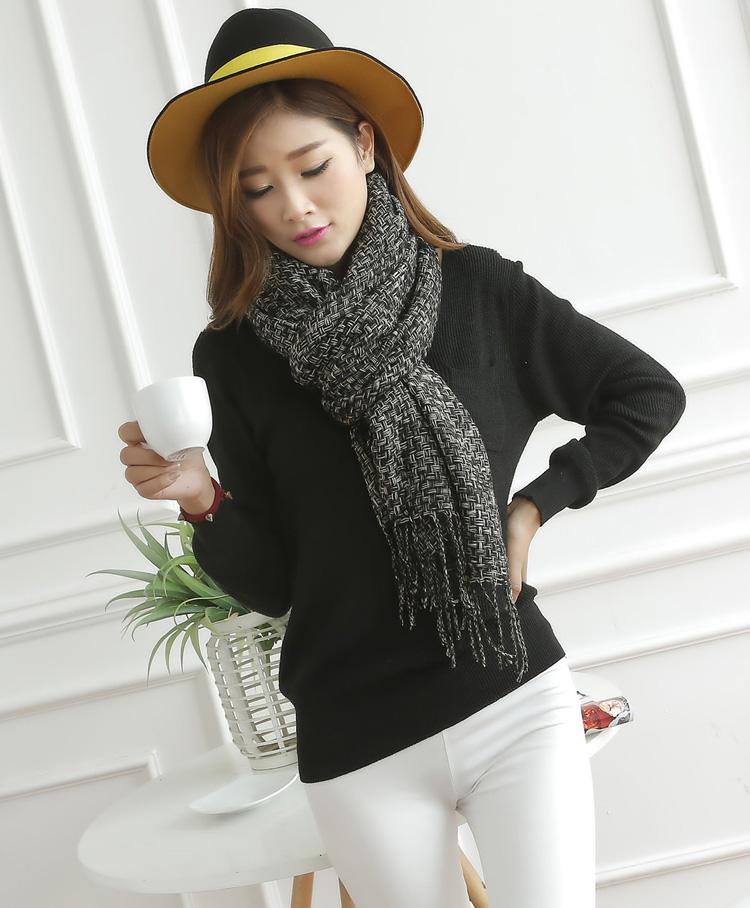 Wholesale fringed cashmere scarf women