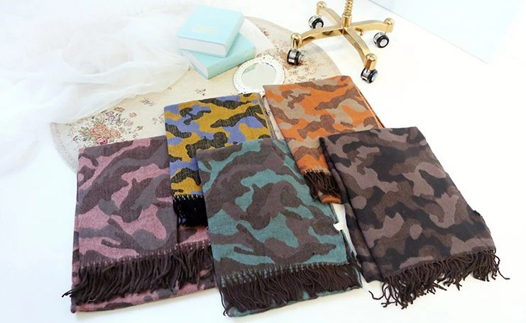 Camouflage cashmere scarf wholesale