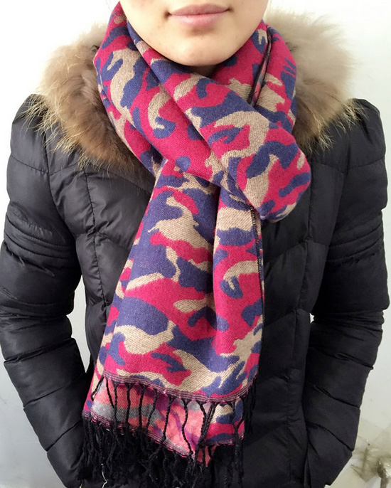 Camouflage cashmere scarf wholesale