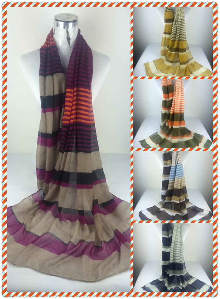 Wholesale stripe print scarf