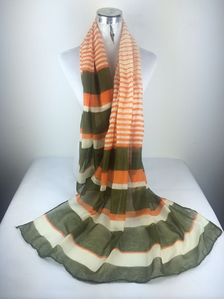 Wholesale stripe print scarf