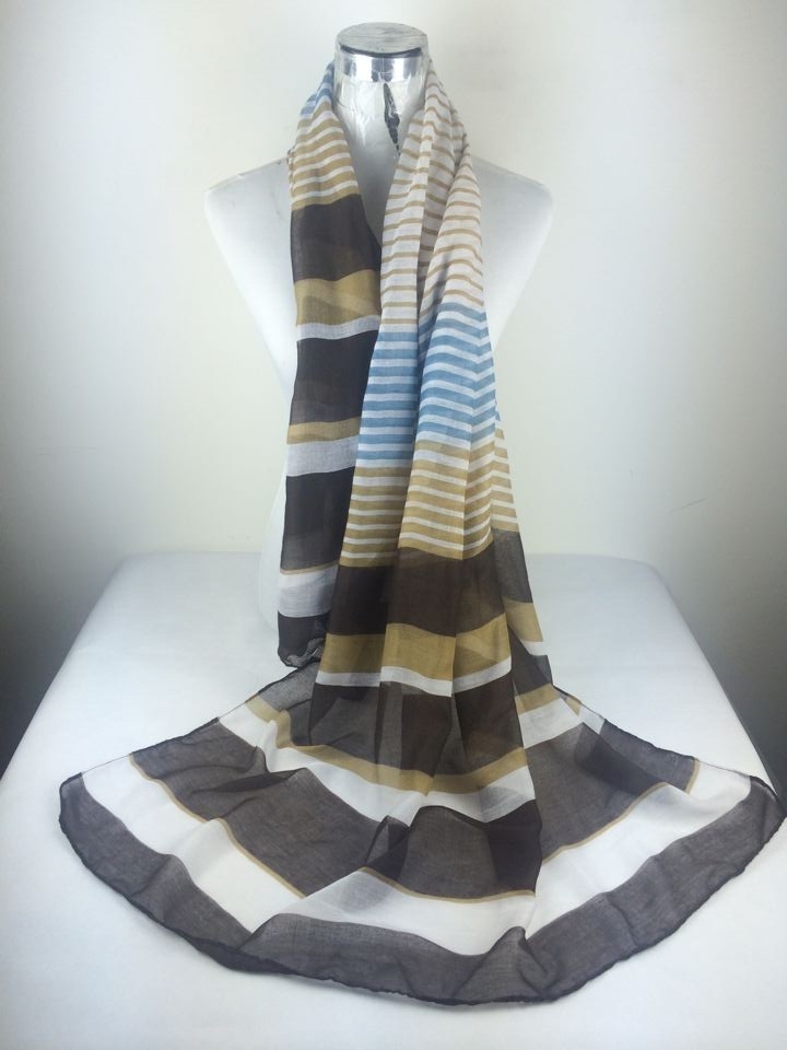 Wholesale stripe print scarf