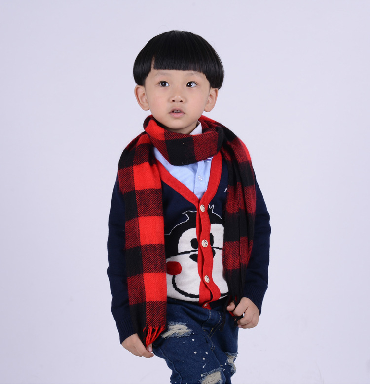 Wholesale children plaid scarf