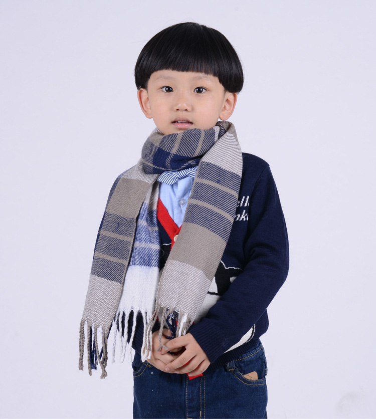 Wholesale children plaid scarf