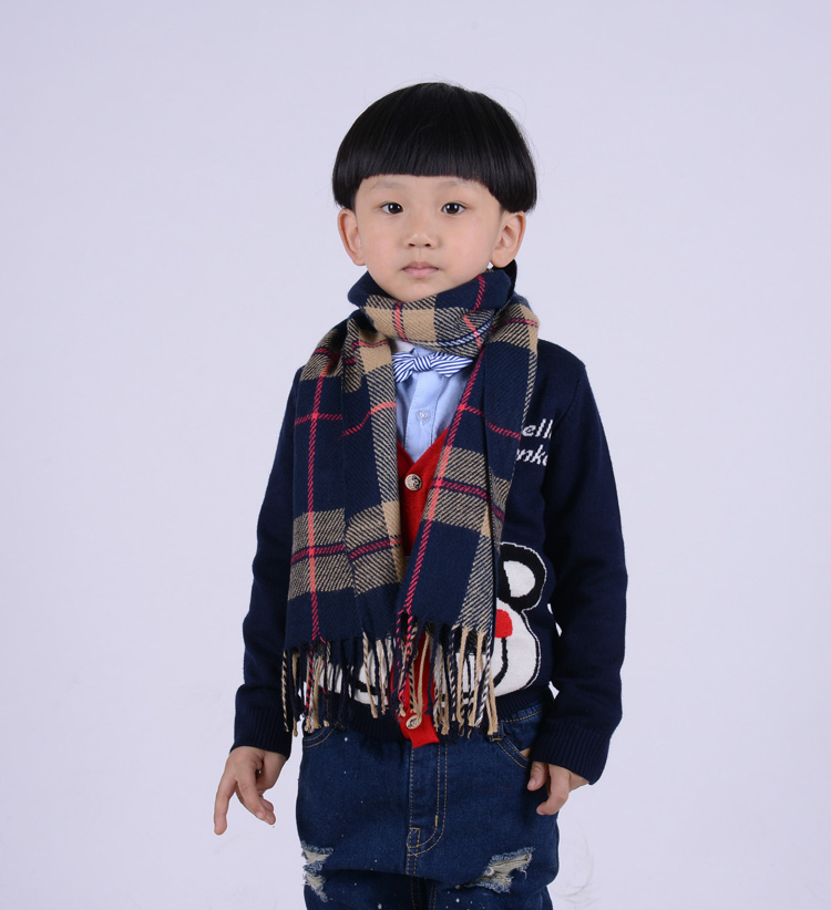Wholesale children plaid scarf