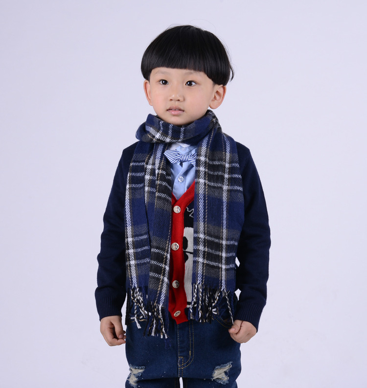 Wholesale children plaid scarf