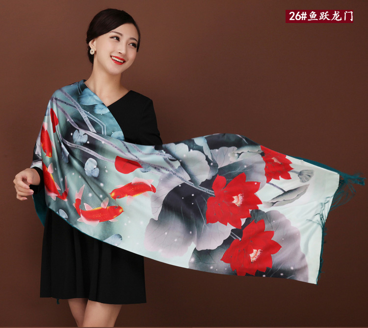 Women spring silk scarf wholesale