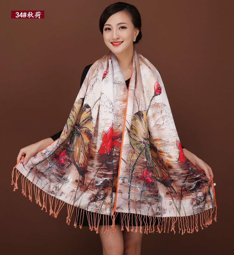 Women spring silk scarf wholesale