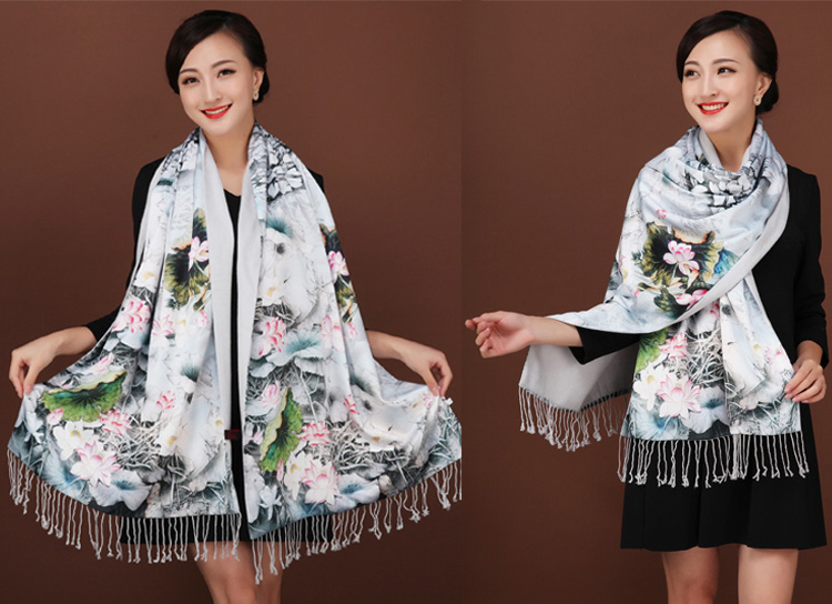 Women spring silk scarf wholesale
