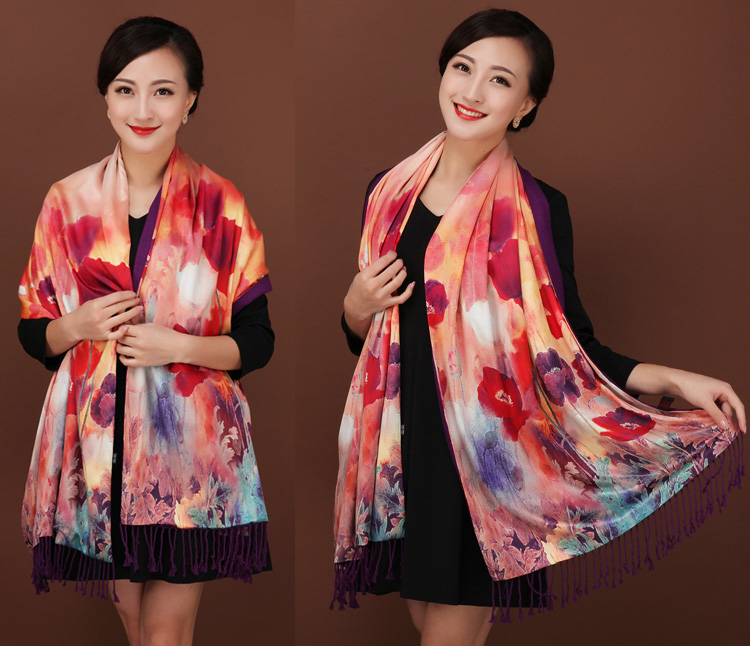 Women spring silk scarf wholesale