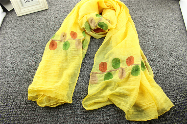 Wholesale embroidery cotton scarf
