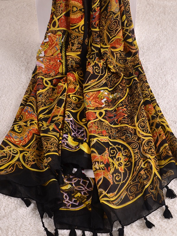 Wholesale silk cotton scarf
