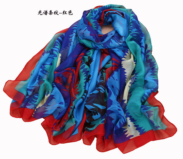 Wholesale printed silk chiffon scarf