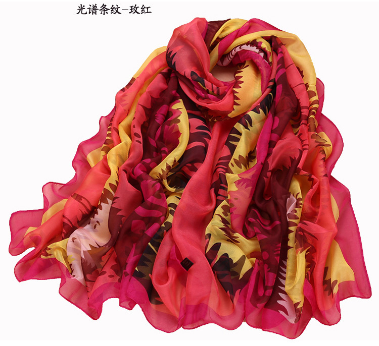 Wholesale printed silk chiffon scarf