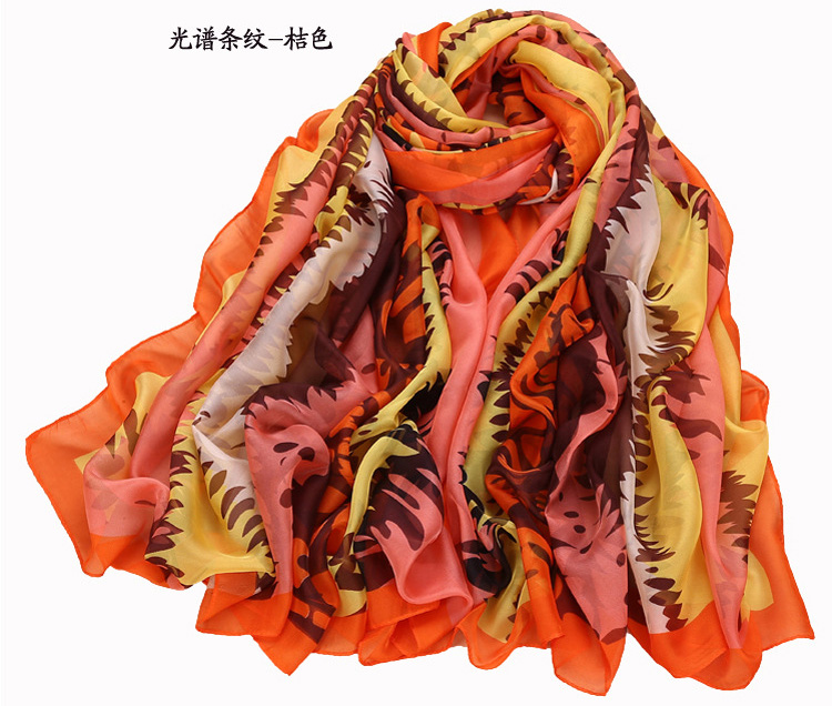 Wholesale printed silk chiffon scarf