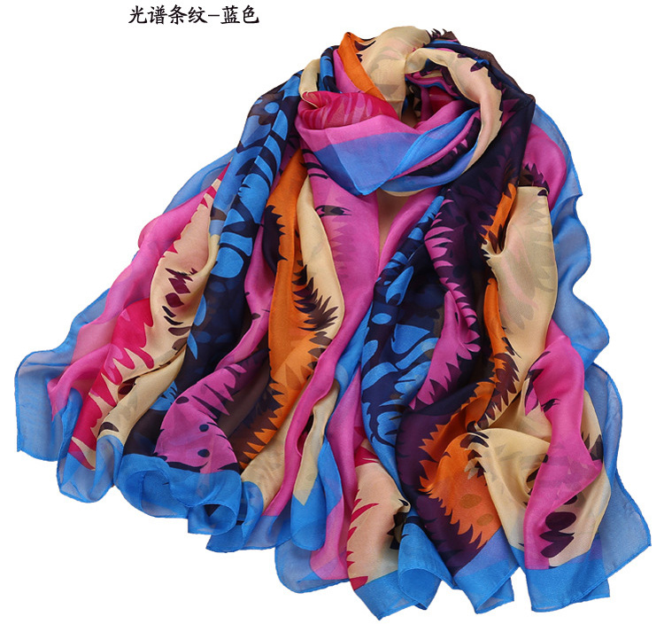 Wholesale printed silk chiffon scarf