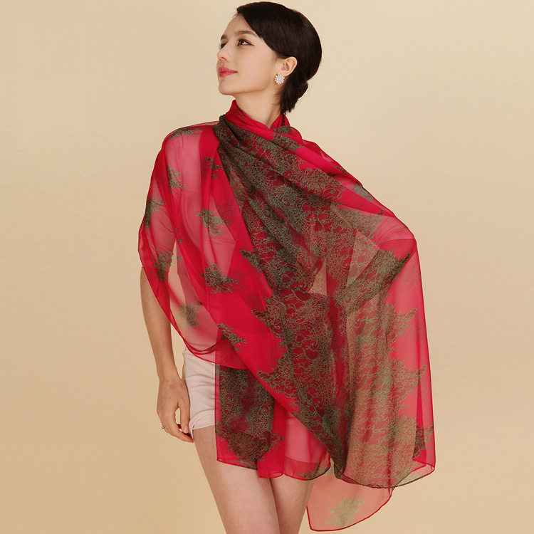 Yellow silk scarf wholesale