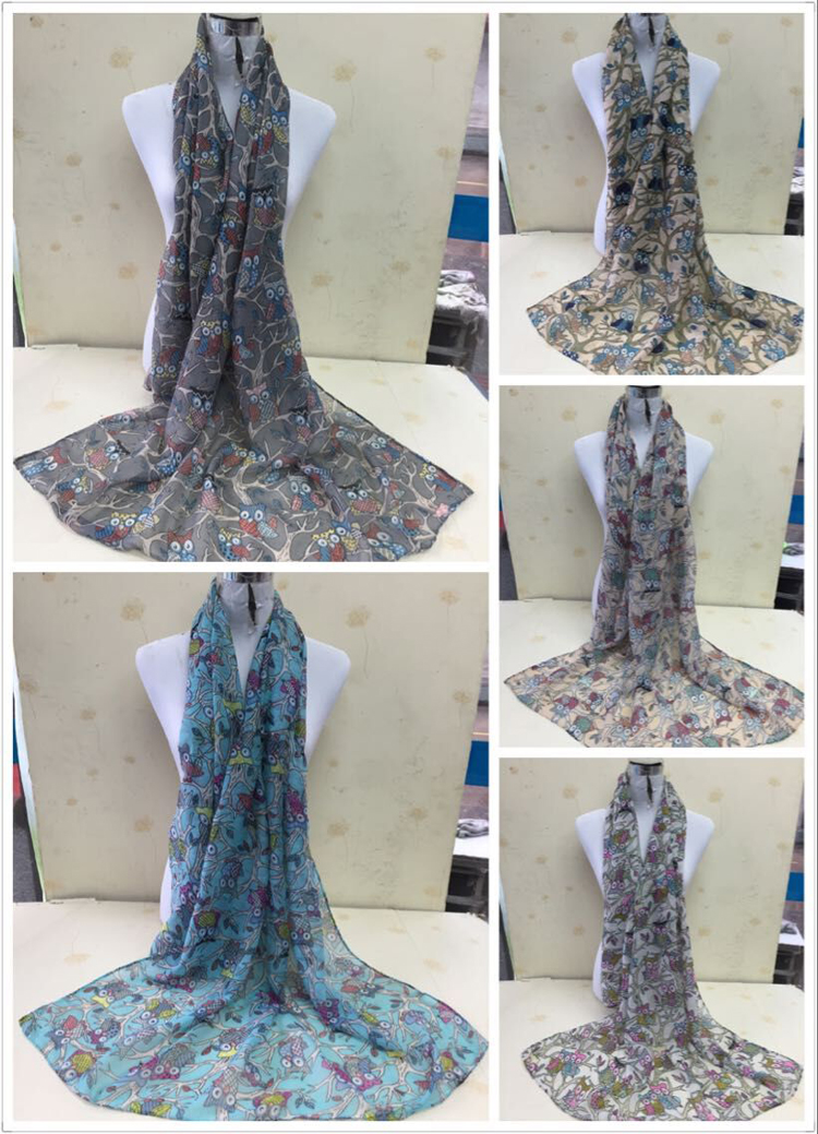 Cartoon voile scarves wholesale