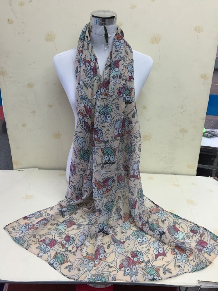 Cartoon voile scarves wholesale