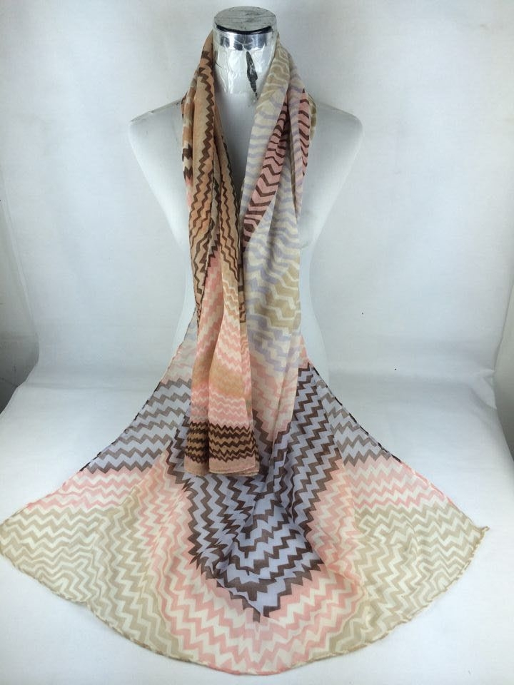 Ladies fashion cotton voile scarf