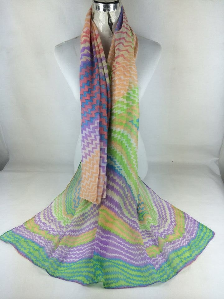 Ladies fashion cotton voile scarf