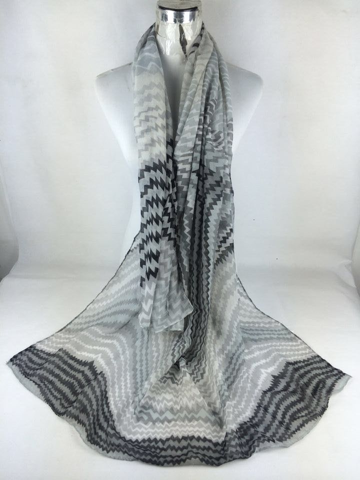 Ladies fashion cotton voile scarf