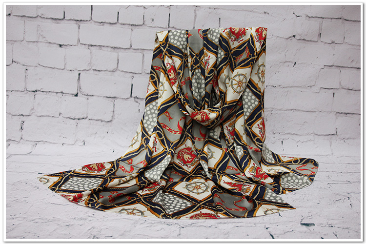Skull silk scarves for women