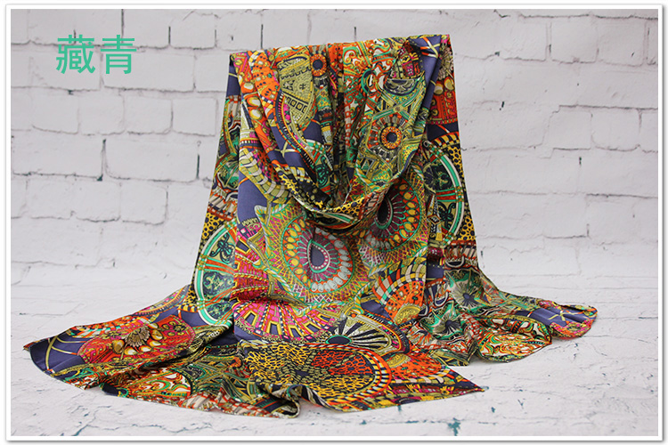 India printed silk scarf
