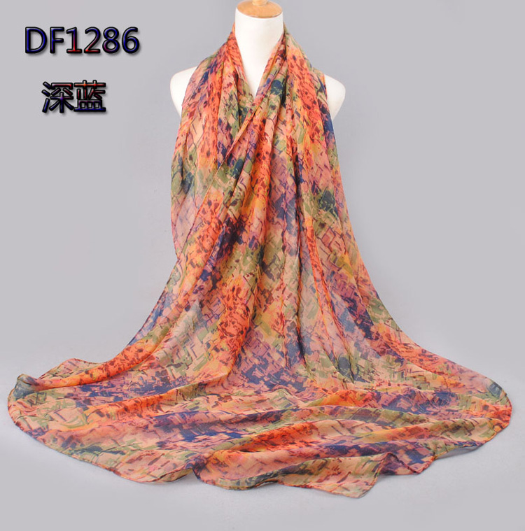 Women voile cotton scarf