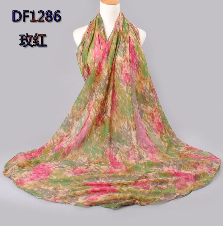 Women voile cotton scarf
