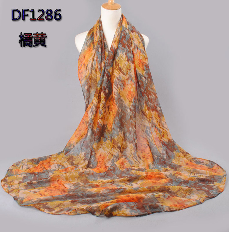 Women voile cotton scarf