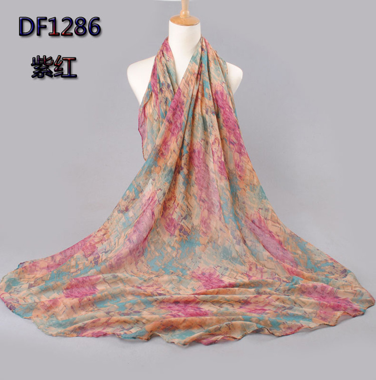 Women voile cotton scarf