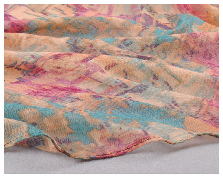 Women voile cotton scarf