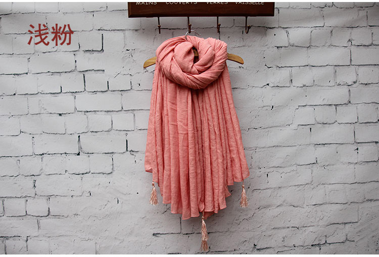 Silk cotton plain scarf wholesale