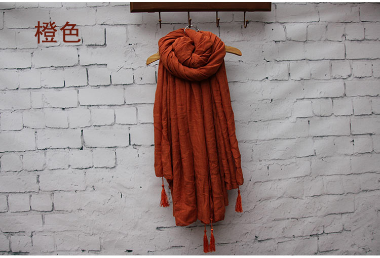 Silk cotton plain scarf wholesale