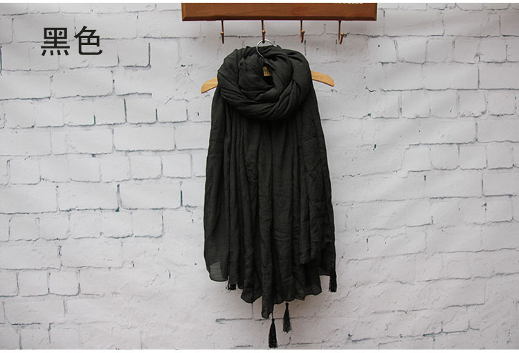 Silk cotton plain scarf wholesale