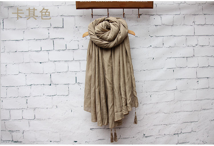 Silk cotton plain scarf wholesale