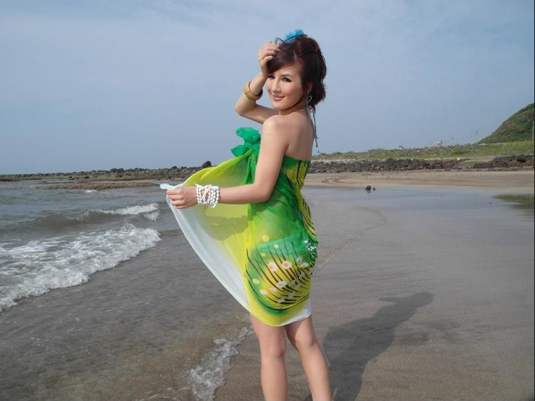 Beach silk scarf dress wholesale