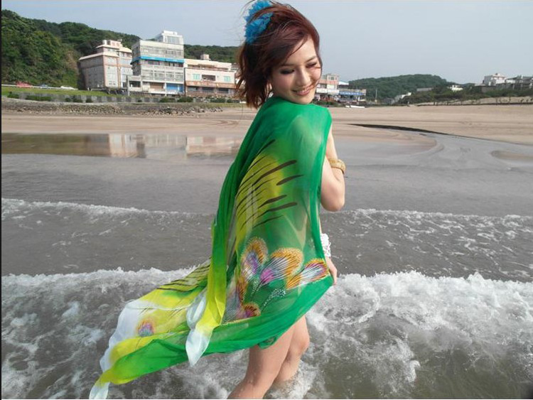Beach silk scarf dress wholesale