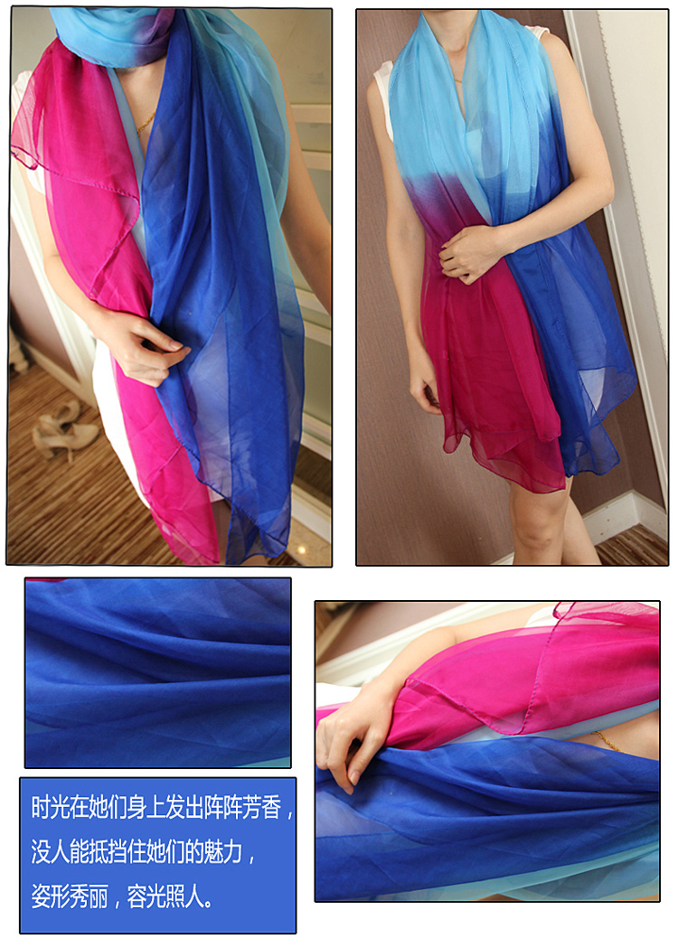 Wholesale fashion beach silk scarf