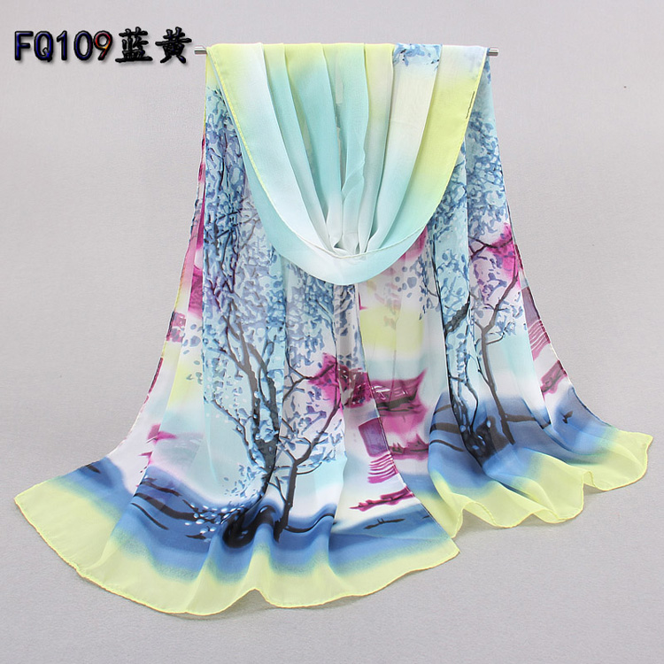 Wholesale red chiffon scarf